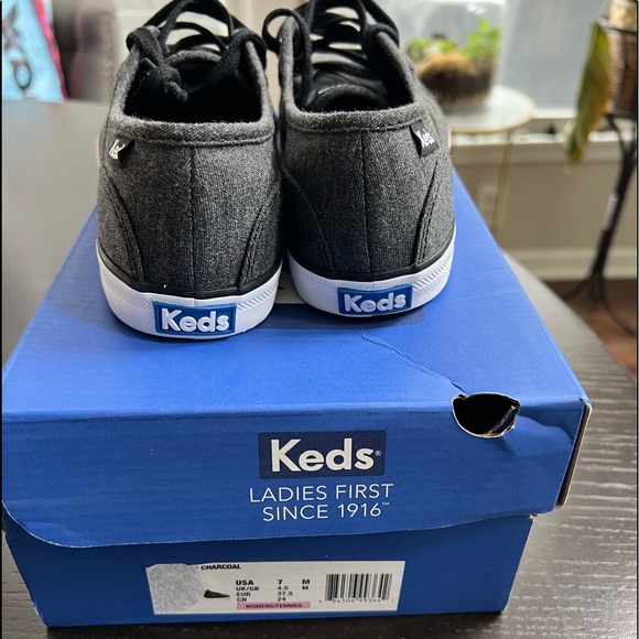 New In Box Keds Charcoal Black Sneakers. - Picture 3 of 5